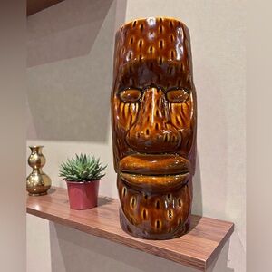 Retro Barconic Tiki Easter Island ceramic Moai mug cup